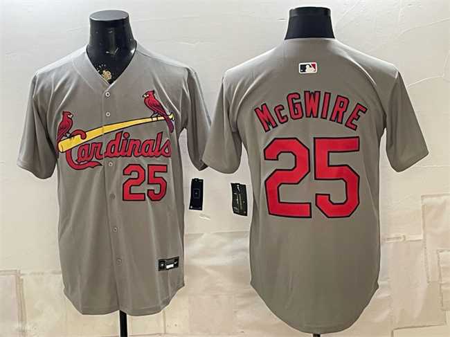 Men%27s St. Louis Cardinals #25 Mark McGwire Gray Alternate Limited Stitched Jersey->st.louis cardinals->MLB Jersey