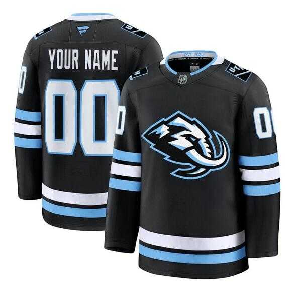 Men%27s Utah Mammoth ACTIVE PLAYER Custom 2025 Black Stitched Hockey Jersey->customized nhl jersey->Custom Jersey