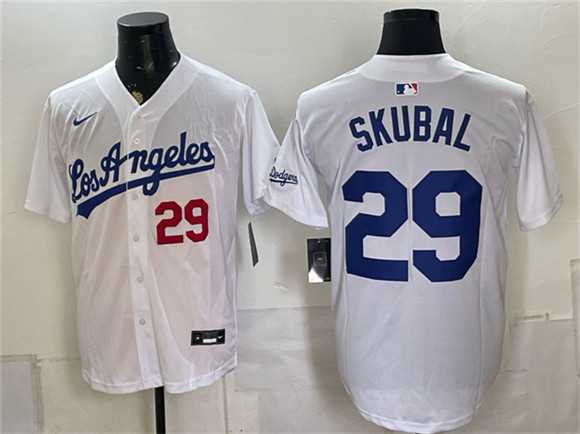 Mens Los Angeles Dodgers #29 Tarik Skubal White Alternate Stadium Stitched Jersey->los angeles dodgers->MLB Jersey