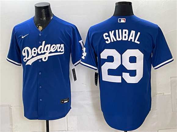 Mens Los Angeles Dodgers #29 Tarik Skubal Royal Cool Base Stitched Jersey->los angeles dodgers->MLB Jersey