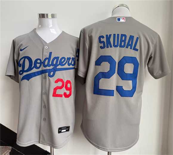 Men%27s Los Angeles Dodgers #29 Tarik Skubal Gray 2026 Cool Base Stitched Jersey->los angeles dodgers->MLB Jersey