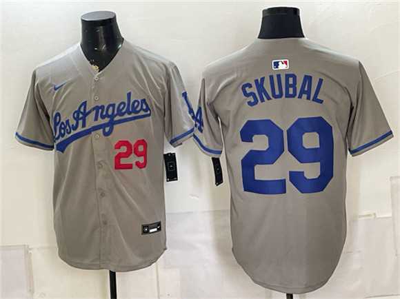 Men%27s Los Angeles Dodgers #29 Tarik Skubal Gray Limited Stitched Jersey->los angeles dodgers->MLB Jersey