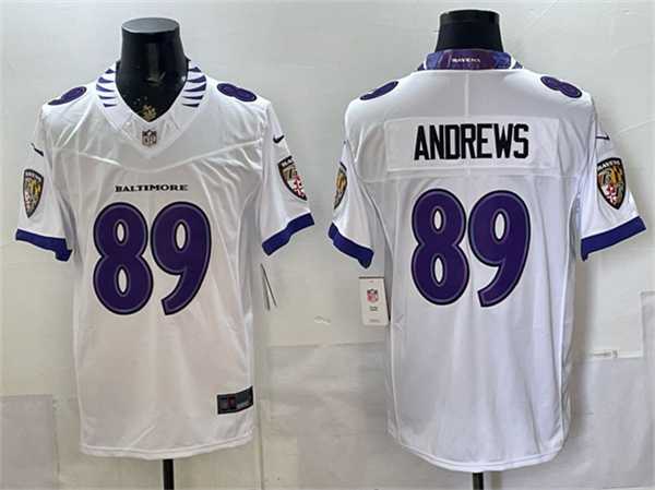 Men%27s Baltimore Ravens #89 Mark Andrews White 2026 F.U.S.E. Vapor Limited Stitched Jersey->baltimore ravens->NFL Jersey