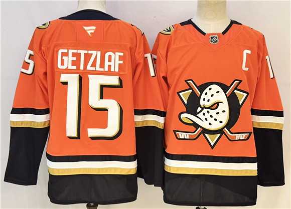 Mens Anaheim Ducks #15 Ryan Getzlaf Orange 2026 With C Patch Home Stitched Hockey Jersey->anaheim ducks->NHL Jersey