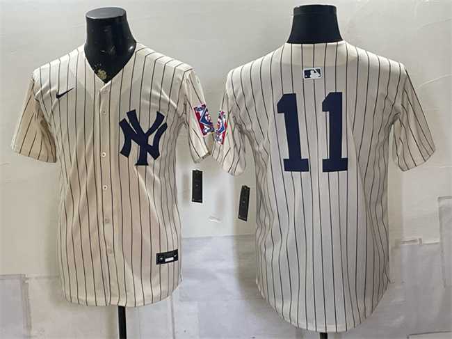 Mens New York Yankees #11 Anthony Volpe Cream 2026 Field of Dreams Stadium Stitched Jersey->new york yankees->MLB Jersey