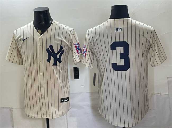 Men%27s New York Yankees #3 Babe Ruth Cream 2026 Field of Dreams Stadium Stitched Jersey->new york yankees->MLB Jersey