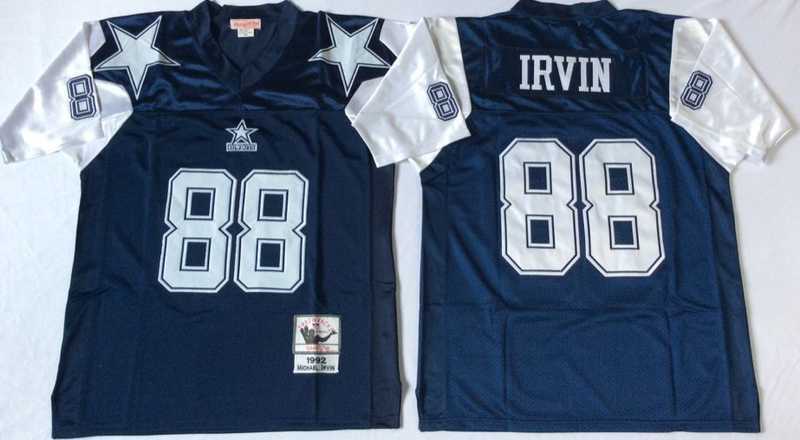 Men%27s Dallas Cowboys #88 Michael Irvin Navy Thanksgiving Throwback Stitched Football Jersey->dallas cowboys->NFL Jersey