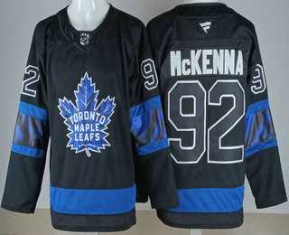 Men%27s Toronto Maple Leafs #92 Gavin McKenna Black Alternate Stitched Jersey->toronto maple leafs->NHL Jersey