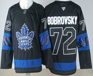 Men%27s Toronto Maple Leafs #72 Sergei Bobrovsky Black Alternate Stitched Jersey->seattle kraken->NHL Jersey