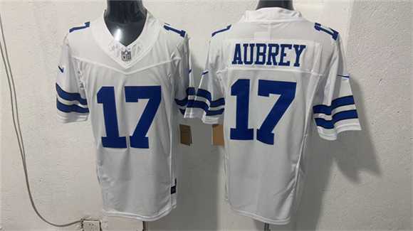 Men%27s Dallas Cowboys #17 Brandon Aubrey White 2026 F.U.S.E Vapor Untouchable Limited Stitched Jersey->dallas cowboys->NFL Jersey