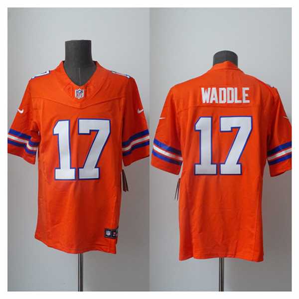 Men%27s Denver Broncos #17 Jaylen Waddle Orange 2026 F.U.S.E. Mile High Collection 1977 Throwback Vapor Limited Stitched Jersey->dallas cowboys->NFL Jersey