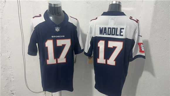 Men%27s Denver Broncos #17 Jaylen Waddle Navy White 2026 Vapor Limited Stitched Jersey->dallas cowboys->NFL Jersey