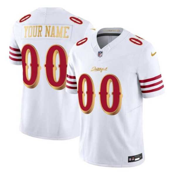 Men%27s San Francisco 49ers Active Player Custom White Gold 2025 F.U.S.E. %27Rivalries%27 Vapor Limited Stitched Jersey->customized nfl jersey->Custom Jersey
