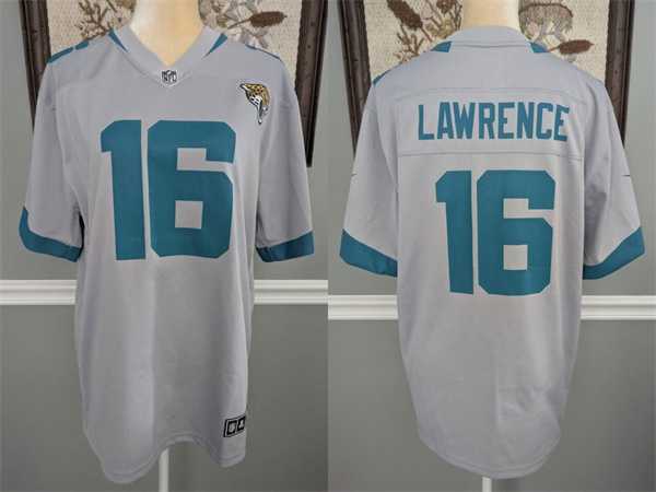 Men%27s Jacksonville Jaguars #16 Trevor Lawrence White Stitched Jersey->denver broncos->NFL Jersey