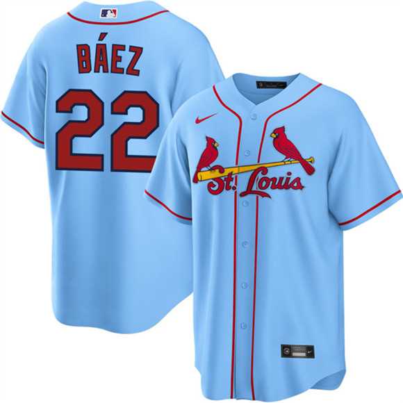 Mens St. Louis Cardinals #22 Joshua Baez Blue Cool Base Stitched Jersey Dzhi->st.louis cardinals->MLB Jersey