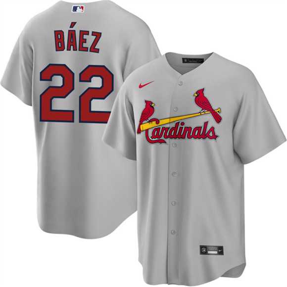 Mens St. Louis Cardinals #22 Joshua Baez Gray Cool Base Stitched Jersey Dzhi->st.louis cardinals->MLB Jersey