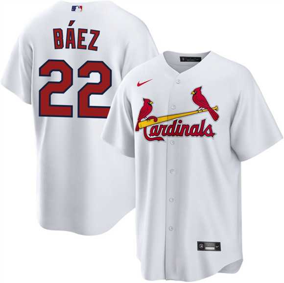 Mens St. Louis Cardinals #22 Joshua Baez White Home Stitched Jersey Dzhi->st.louis cardinals->MLB Jersey