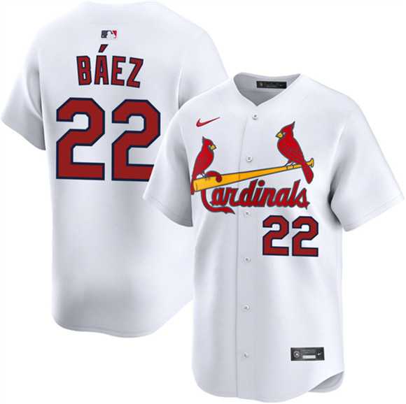 Mens St. Louis Cardinals #22 Joshua Baez White Home Limited Stitched Jersey Dzhi->st.louis cardinals->MLB Jersey