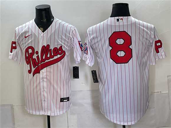 Mens Philadelphia Phillies #8 Nick Castellanos White 2026 Field of Dreams Stadium Stitched Jersey->philadelphia phillies->MLB Jersey