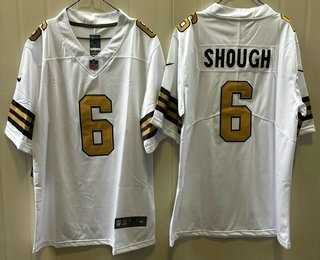Men%27s New Orleans Saints #6 Tyler Shough Limited White Alternate Vapor Jersey->los angeles rams->NFL Jersey