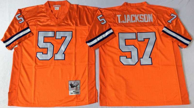 Men%27s Denver Broncos #57 Tom Jackson Orange Throwback Stitched Football Jersey->denver broncos->NFL Jersey