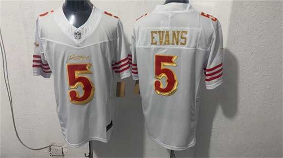 Men%27s San Francisco 49ers #5 Mike Evans White Gold 2026 F.U.S.E. Rivalries Vapor Limited Stitched Jersey->san francisco 49ers->NFL Jersey