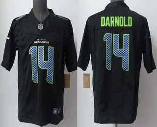Men%27s Seattle Seahawks #14 Sam Darnold Limited Black Fashion FUSE Vapor Jersey->tennessee titans->NFL Jersey