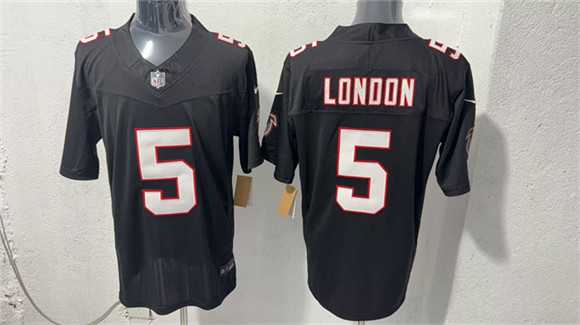 Men%27s Atlanta Falcons #5 Drake London Black F.U.S.E. Vapor Untouchable Limited Stitched Jersey->atlanta falcons->NFL Jersey
