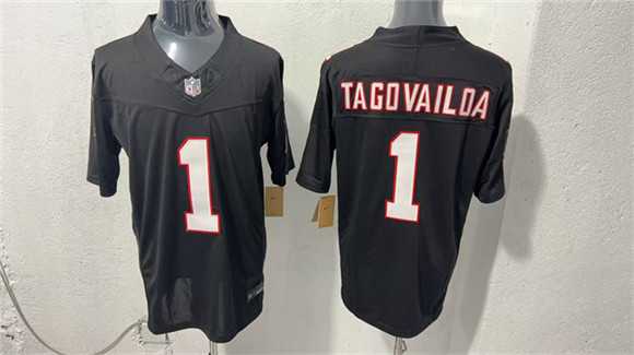 Men%27s Atlanta Falcons #1 Tua Tagovailoa Black F.U.S.E. Vapor Untouchable Limited Stitched Stitched Jersey->atlanta falcons->NFL Jersey