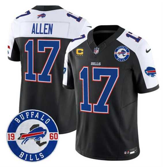 Men%27s Buffalo Bills #17 Josh Allen Black Alternate F.U.S.E. 4-Star C With Est. 1960 Patch Vapor Untouchable Limited Stitched Jersey Dzhi->chicago bears->NFL Jersey