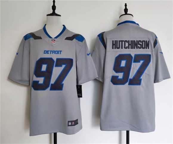 Men%27s Detroit Lions #97 Aidan Hutchinson Silver 2026 Rivalries Collection Limited Stitched Jersey->houston texans->NFL Jersey