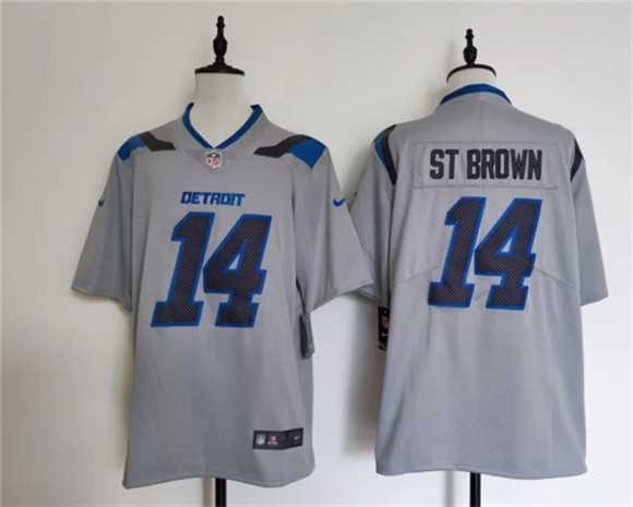 Men%27s Detroit Lions #14 Amon-Ra St. Brown Silver 2026 Rivalries Collection Limited Stitched Jersey->detroit lions->NFL Jersey