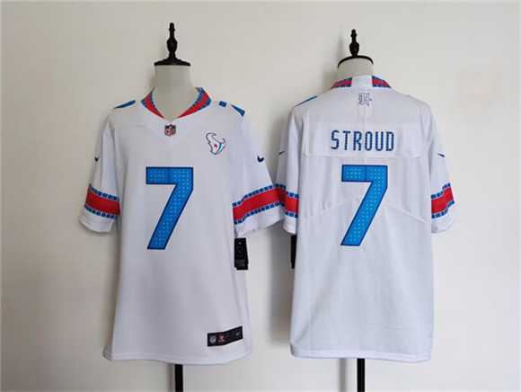 Men%27s Houston Texans #7 C.J. Stroud White 2026 Rivalries Collection Limited Stitched Jersey->houston texans->NFL Jersey