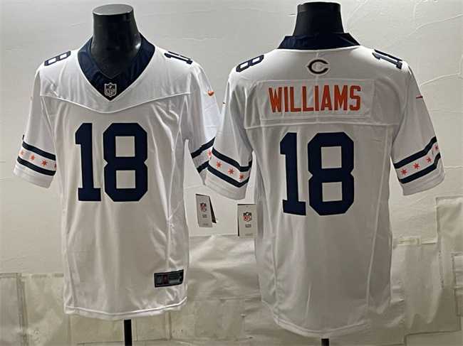 Men%27s Chicago Bears #18 Caleb Williams White 2026 F.U.S.E. Limited Stitched Jersey Dzhi->chicago bears->NFL Jersey