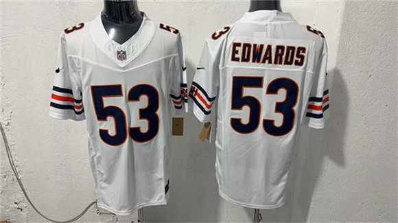Men%27s Chicago Bears #53 T.J. Edwards White 2026 F.U.S.E. Vapor Untouchable Limited Stitched Jersey->chicago bears->NFL Jersey