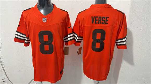 Mens Cleveland Browns #8 Jared Verse Orange 2026 Vapor Limited Stitched Jersey->cleveland browns->NFL Jersey