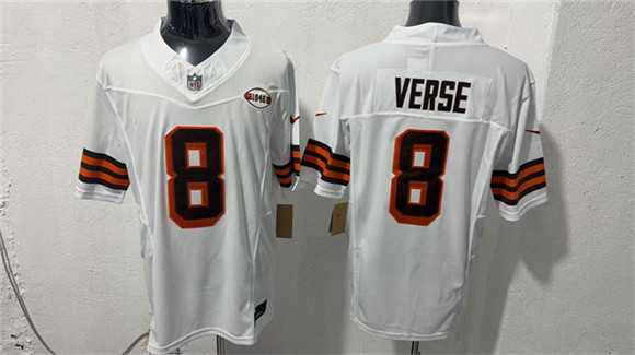 Mens Cleveland Browns #8 Jared Verse White 2026 1946 Collection Vapor Limited Stitched Jersey->cleveland browns->NFL Jersey