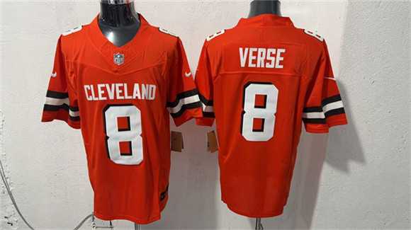 Mens Cleveland Browns #8 Jared Verse Orange Vapor Limited Stitched Jersey->cleveland browns->NFL Jersey
