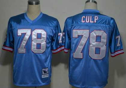 Mens Houston Oilers #78 Cuyley Culp Light Blue Throwback Stitched Football Jersey->tennessee titans->NFL Jersey