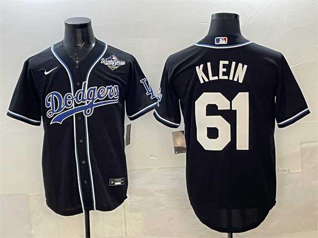 Men%27s Los Angeles Dodgers #61 Will Klein Black Fashion 2025 World Series Cool Base Stitched Jersey->los angeles dodgers->MLB Jersey