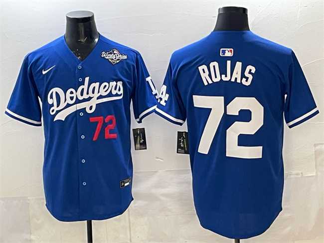 Men%27s Los Angeles Dodgers #72 Miguel Rojas Royal 2025 World Series Patch Limited Stitched Jersey->los angeles dodgers->MLB Jersey