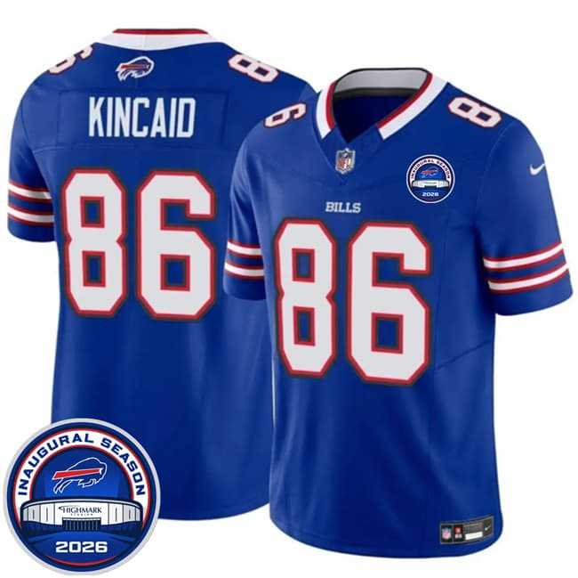 Men%27s Buffalo Bills #86 Dalton Kincaid Blue F.U.S.E. 2026 Inaugural Season at Highmark Stadium Stitched Jersey Dzhi->buffalo bills->NFL Jersey