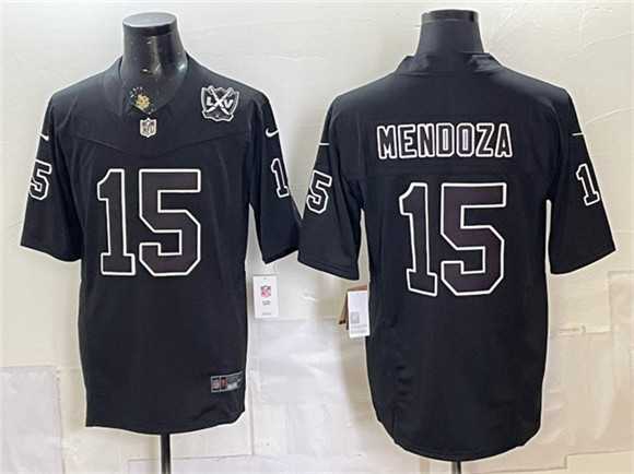 Men%27s Las Vegas Raiders #15 Fernando Mendoza Black F.U.S.E. 65th Anniversary Patch Vapor Untouchable Limited Stitched Jersey->las vegas raiders->NFL Jersey