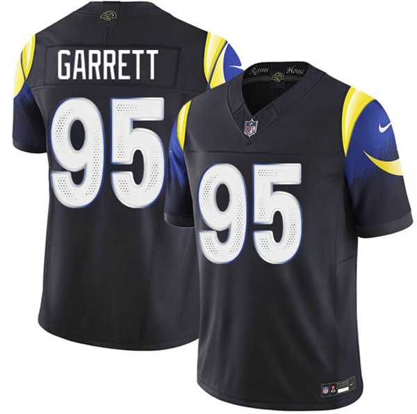 Men%27s Los Angeles Rams #95 Myles Garrett Black 2025 F.U.S.E. Rivalries Vapor Limited Stitched Jersey->new england patriots->NFL Jersey