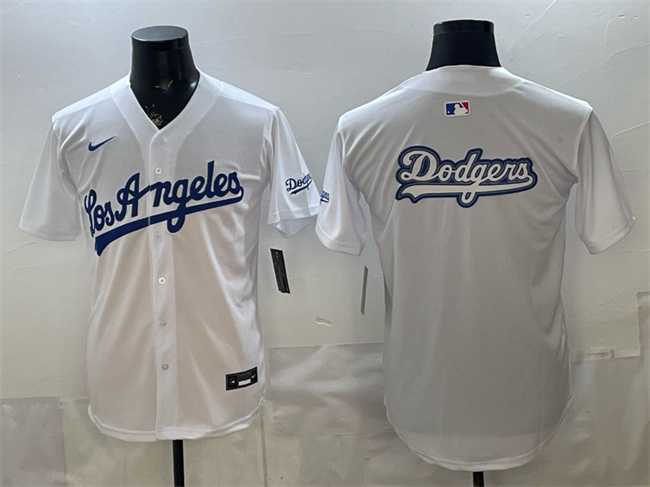 Men%27s Los Angeles Dodgers Team Big Logo White Alternate Stadium Stitched Jersey Dzhi->milwaukee brewers->MLB Jersey
