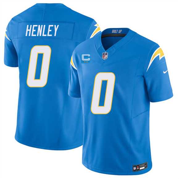 Men%27s Los Angeles Chargers #0 Daiyan Henley Blue 2026 F.U.S.E. 2-Star C Patch Vapor Limited Stitched Jersey Dzhi->las vegas raiders->NFL Jersey
