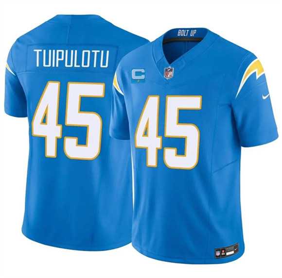Men%27s Los Angeles Chargers #45 Tuli Tuipulotu Blue 2026 F.U.S.E. 1-Star C Patch Vapor Limited Stitched Jersey Dzhi->los angeles chargers->NFL Jersey