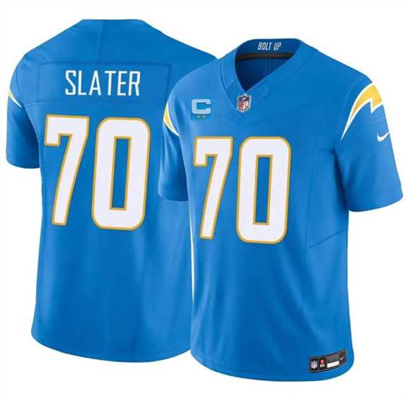 Men%27s Los Angeles Chargers #70 Rashawn Slater Blue 2026 F.U.S.E. 2-Star C Patch Vapor Limited Stitched Jersey Dzhi->los angeles chargers->NFL Jersey