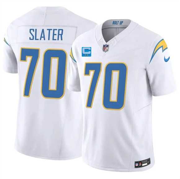 Men%27s Los Angeles Chargers #70 Rashawn Slater White 2026 F.U.S.E. 2-Star C Patch Vapor Limited Stitched Jersey Dzhi->los angeles chargers->NFL Jersey