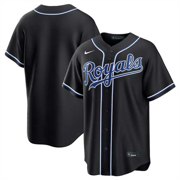 Men%27s Kansas City Royals Blank Black Out Stitched Jersey Dzhi->kansas city royals->MLB Jersey